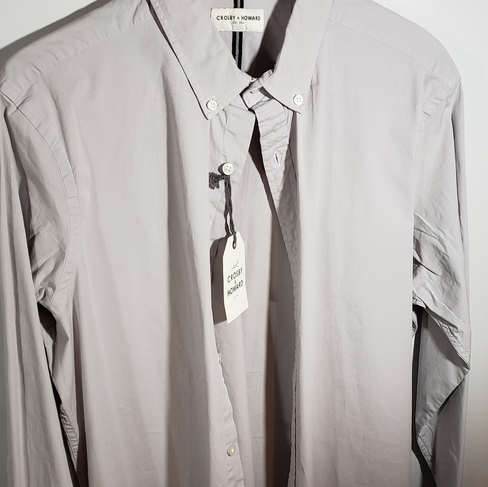 Crosby & Howard Gray Button Down Shirt Large